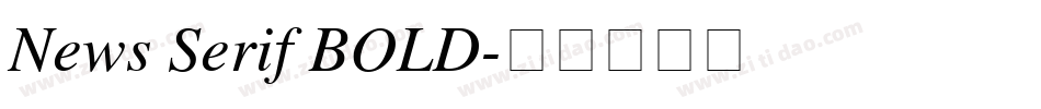 News Serif BOLD字体转换